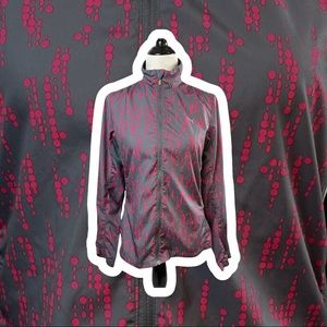 Puma Pink Grey Dot Exercise Windbreaker Small